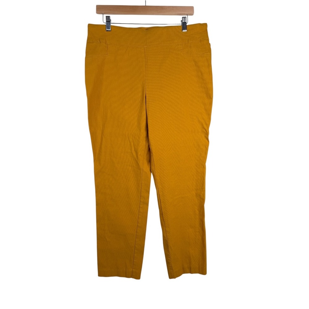 Counterparts Ochre Yellow Mid Rise Slim Leg Pants Size 14 Womens